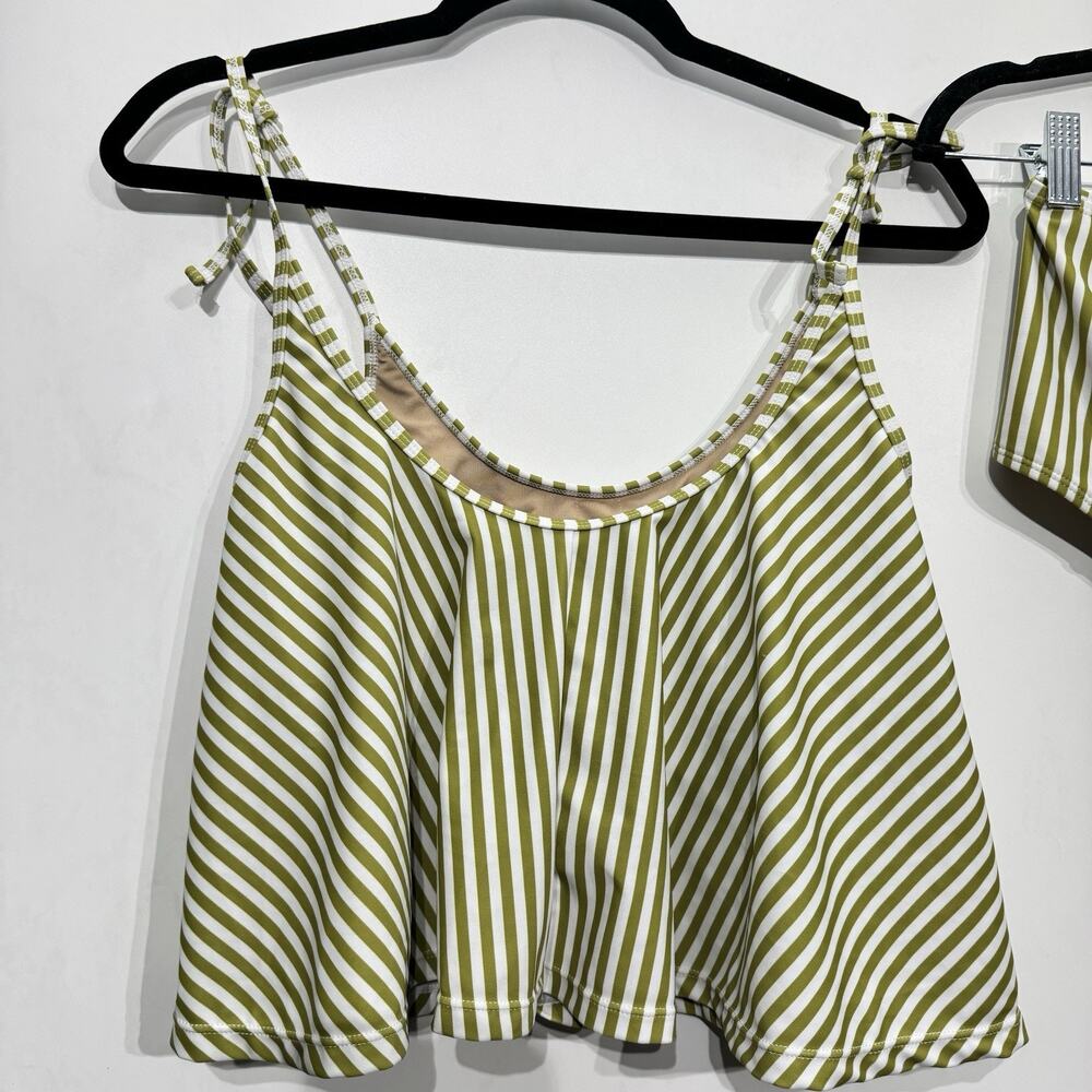 Kortni Jeane 2-Piece Swimsuit Sz S Pear Stripes Swing Top High Rise Bottoms - Picture 2 of 12